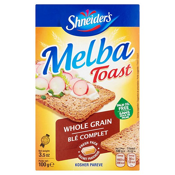 Shneiders Whole Wheat Melba Toast - 3.5 Oz