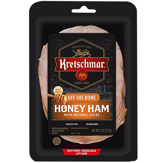 Kretschmar Ham Honey Off The Bone Pre Sliced - 8 Oz