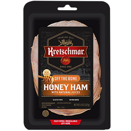 Kretschmar Ham Honey Off The Bone Pre Sliced - 8 Oz - Image 1