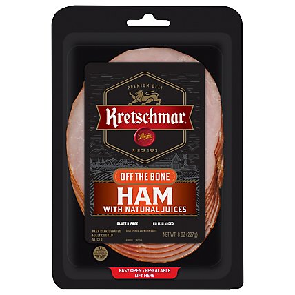 Kretschmar Pre Sliced Ham Off The Bone - 8 Oz - Image 1