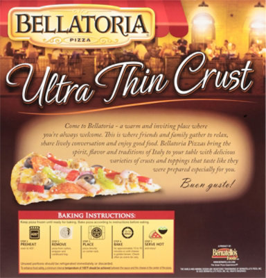 Bellatoria Pizza Ultra Thin Crust Supreme 12 Inch Frozen - 21.71 Oz - Image 5