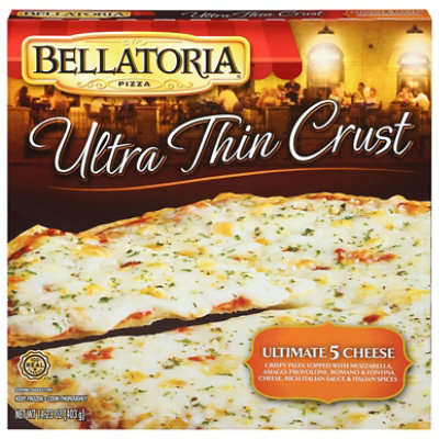 Bellatoria Pizza Ultra Thin Crust 5 Cheese 12 Inch Frozen - 16.03 Oz - Image 2
