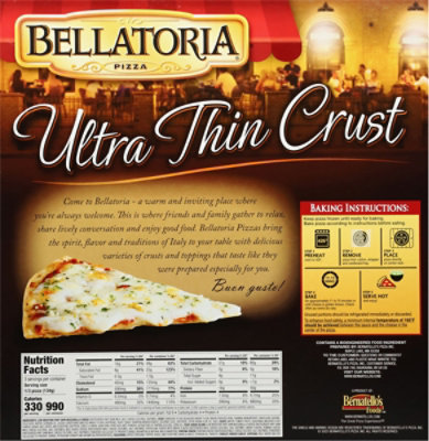 Bellatoria Pizza Ultra Thin Crust 5 Cheese 12 Inch Frozen - 16.03 Oz - Image 5