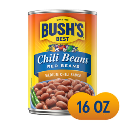 BUSH'S BEST Red Beans in a Medium Chili Sauce - 16 Oz - Image 1