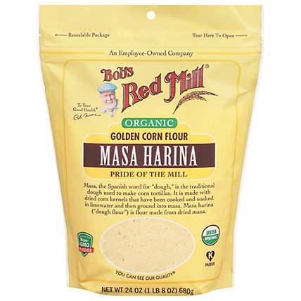Bobs Red Mill Organic Masa Harina Flour Corn Golden - 24 Oz - Image 3