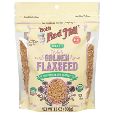 Bobs Red Mill Organic Flaxseed Golden Whole Gluten Free - 13 Oz - Image 2