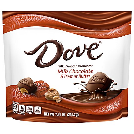 DOVE PROMISES Candy Milk Chocolate & Peanut Butter - 7.61 Oz - Image 3