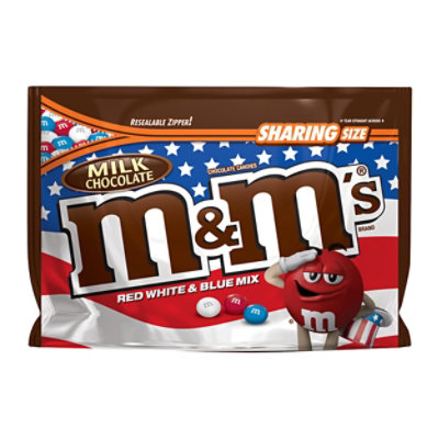 M&M'S Red White & Blue Mix Milk Chocolate Candy Sharing Size - 10.7 Oz - Image 3