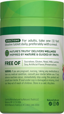 Nature's Truth Fast Dissolve Vitamin B12 5000 mcg - 60 Count - Image 2