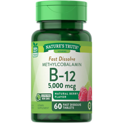 Natures Truth Vitamin B12 Fast Dissolve Tablets - 60 Count