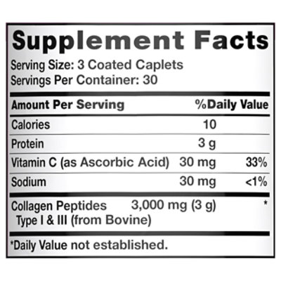 Nature's Truth Ultra Collagen 1000 mg Type I and III - 90 Count - Image 2