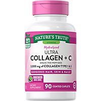 Nature's Truth Ultra Collagen 1000 mg Type I and III - 90 Count - Image 1