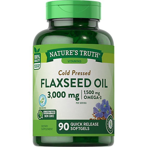 Nature's Truth Flaxseed Oil 3000 mg - 90 Count