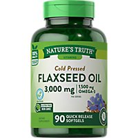 Nature's Truth Flaxseed Oil 3000 mg - 90 Count - Image 1