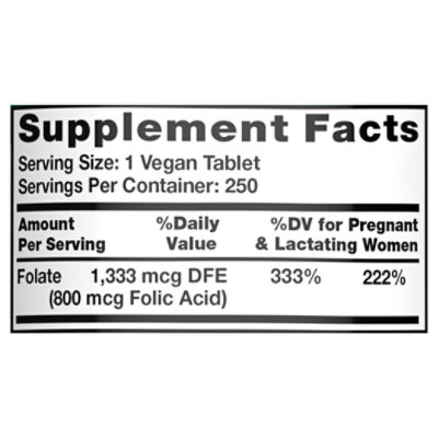 Nature's Truth Folic Acid 800 mcg - 250 Count - Image 4