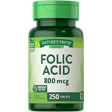 Nature's Truth Folic Acid 800 mcg - 250 Count - Image 1