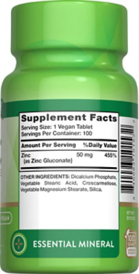 Nature's Truth Chelated Zinc 50 mg - 100 Count - Image 2