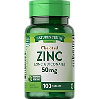 Nature's Truth Chelated Zinc 50 mg - 100 Count - Image 1