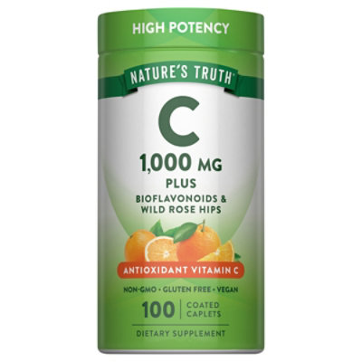 Nature's Truth Vitamin C 1000 mg With Bioflavonoids And Wild Rose Hips - 100 Count - Image 2
