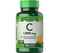 Nature's Truth Vitamin C 1000 mg With Bioflavonoids And Wild Rose Hips - 100 Count