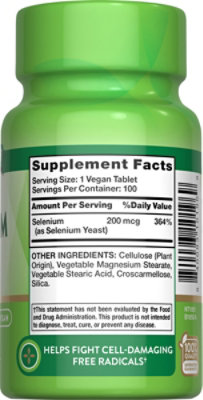 Nature's Truth Selenium 200 mcg - 100 Count - Image 2
