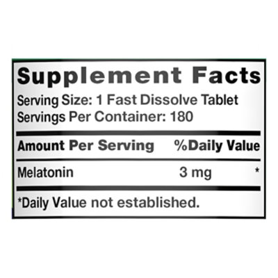 Nature's Truth Melatonin 3 mg Berry Dietary Supplement - 180 Count - Image 4