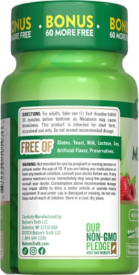 Nature's Truth Melatonin 3 mg Berry Dietary Supplement - 180 Count - Image 3