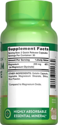 Nature's Truth Magnesium Glycinate - 60 Count - Image 2