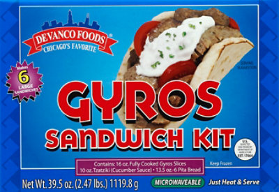 Devanco Foods Traditional Gyros Sandwich Kit - 39.5 Oz - Image 2