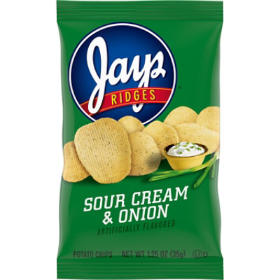 Jays Ridges Sour Cream and Onion Potato Chips - 1.25 Oz - Image 1