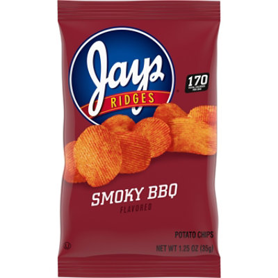 Jays Smoky BBQ Flavored Ridges Potato Chips - 1.25 Oz - Image 1