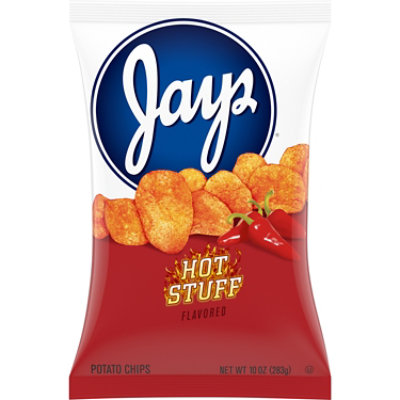 Jays Hot Stuff Flavored Potato Chips - 10 Oz - Image 1