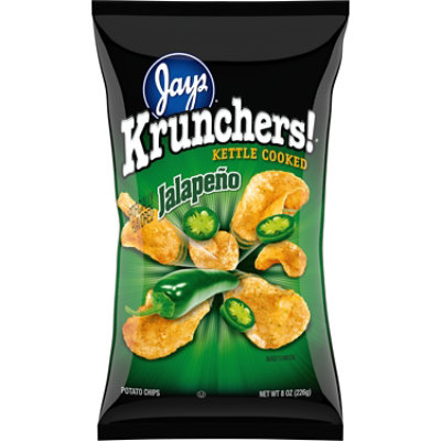 Krunchers Jalapeño Flavored Potato Chips - 8 Oz - Image 1