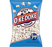 Oke Doke White Popcorn - 7.5 Oz
