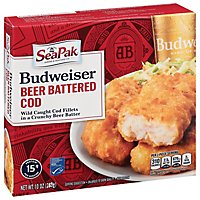 SeaPak Shrimp & Seafood Co. Cod Fillets Frozen Budweiser Beer Battered - 12.5 Oz - Image 2