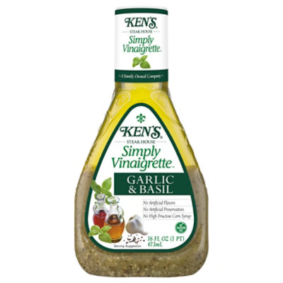 Kens Steak House Simply Vinaigrette Garlic & Basil - 16 Oz - Image 2