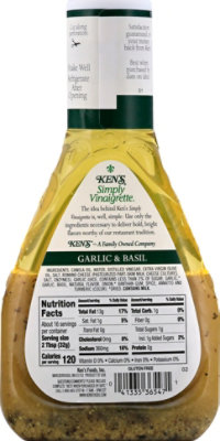 Kens Steak House Simply Vinaigrette Garlic & Basil - 16 Oz - Image 6