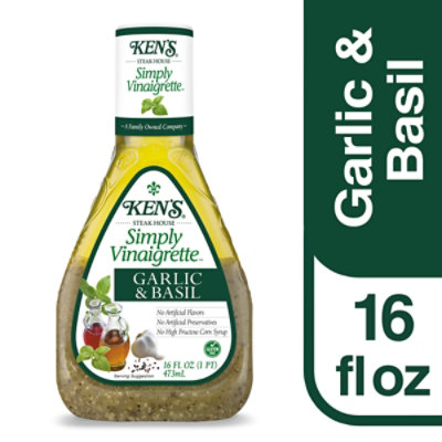 Kens Steak House Simply Vinaigrette Garlic & Basil - 16 Oz