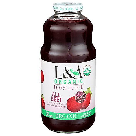 L & A All Beet Juice Organic - 32 Fl. Oz.