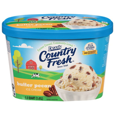 Deans Country Fresh Butter Pecan Ice Cream - 48 Oz - Image 1