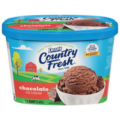 Deans Country Fresh Chocolate Ice Cream - 48 Oz - Image 1