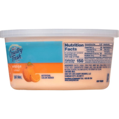 Deans Country Fresh Orange Sherbet - 32 Oz - Image 3