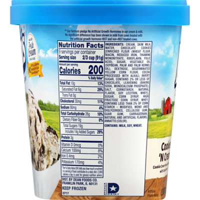Deans Country Fresh Cookies N Cream Ice Cream - 48 Oz - Image 4