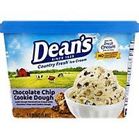 Dean's Country Fresh Chocolate Chip Cookie Dough Ice Cream Scround - 1.5 Quart - Image 1