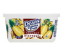 Dean's Country Fresh Pineapple Sherbet Plastic Tub - 1 Quart
