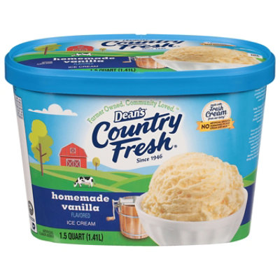 Deans Country Fresh Homemade Vanilla Ice Cream - 48 Oz - Image 1