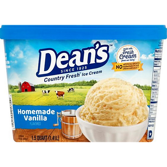 Dean's Country Fresh Homemade Vanilla Ice Cream Scround - 1.5 Quart
