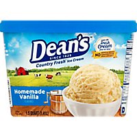 Dean's Country Fresh Homemade Vanilla Ice Cream Scround - 1.5 Quart - Image 1