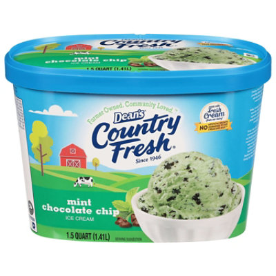 Deans Country Fresh Mint Chocolate Chip Ice Cream - 48 Oz - Image 1