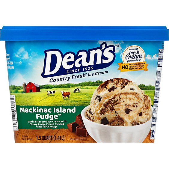 Dean's Country Fresh Mackinac Island Fudge Ice Cream Scround - 1.5 Quart